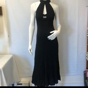 D&G Dolce & Gabbana Knit Keyhole Halter Dress